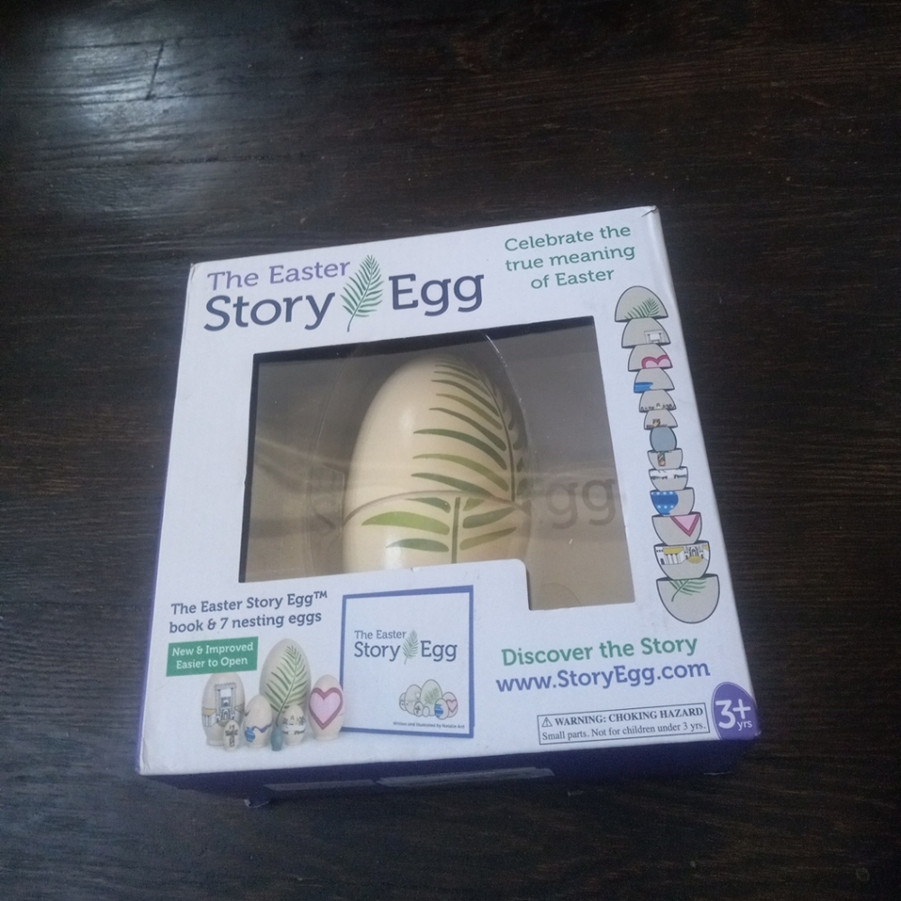 The Easter Story Egg - With Storybook about Resurrection - Hand Painted Eggs
